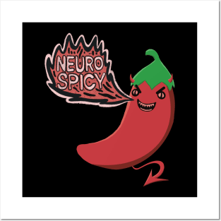 Neurospicy Devilish Red Hot Pepper Posters and Art